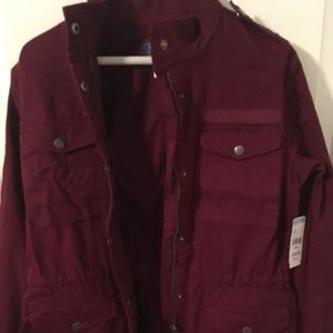NWT maroon barn jacket women’s small